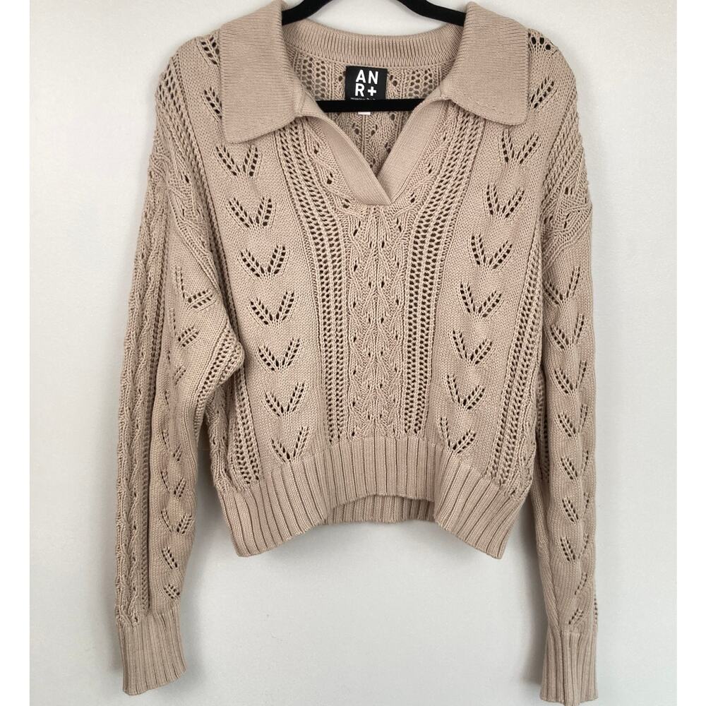 Alp N Rock Beige Knit Sweater Cardigan